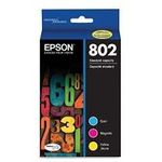 Epson T802 Durabrite Ultra Ink Standard Capacity Color Combo Pack T802520s For Select Epson Workforce Pro Printers