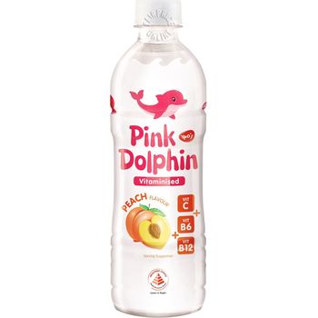 Pink Dolphin Vitaminised Water Peach 500ml