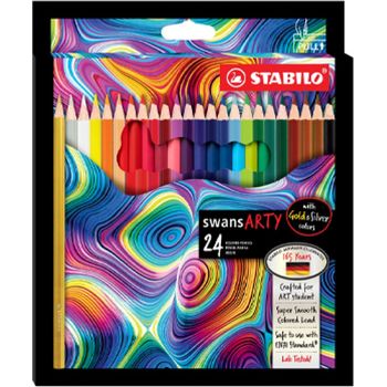 Stabilo Swans Arty Coloured Pencils 24 Long