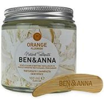 Ben & Anna Natural Orange with Flouride Toothpaste in Glass Jar, 100ml