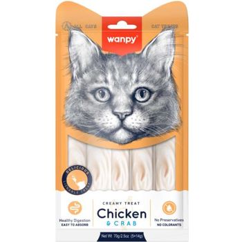 Wanpy Cat Creamy Treat Chicken & Crab 70g