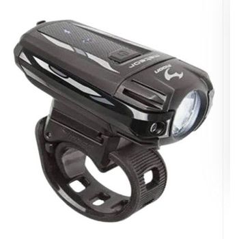 Moon front light Meteor 400 lm rechargeable black