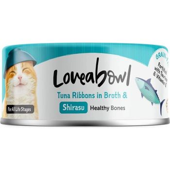Loveabowl Cat Canned Food Tuna Ribbons With Shirasu In Broth 70g