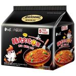 Baixiang Stir Fried Noodle Korean Artificial Hot Chicken Flavour 5 x 112g
