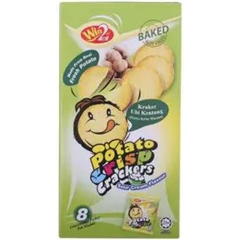 Win2 Potato Crisp Crackers Sour Cream Flavour 8 x 20g