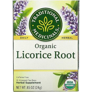 Traditional Medicinals Organic Licorice Root Tea 16 Bags 24g