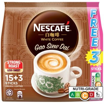 Nescafe Instant Ipoh White Coffee - Gao Siew Dai (15 + 3 sticks)