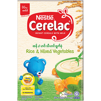 Nestle Cerelac Rice And Mixed Vegetables 250g