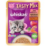 Whiskas Tasty Mix Junior Wet Cat Food Tuna Bonito and Carrot in Jelly 70g