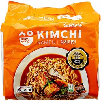 Samyang Ramen Kimchi Sauce Flavor Instant Ramen Pack 5 80g