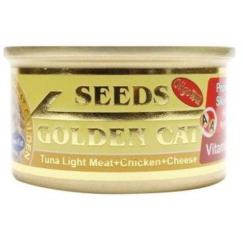 Seeds Golden Cat Canned Food Tuna Light Meat Chicken And Cheese 80g