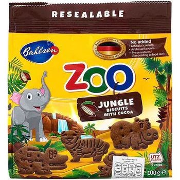 Bahlsen Leibniz Zoo Jungle Animal Chocolate Biscuits 100g