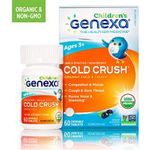 Genexa Cold Crush for Children Certified Organic & Non-gmO Physician Formulated Homeopathic Cough & Cold Medicine for Children 60 Tablets