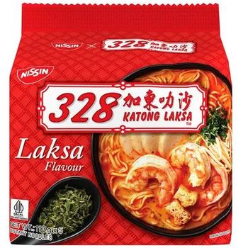 Nissin 328 Katong Laksa Instant Noodles (5 x 113g)