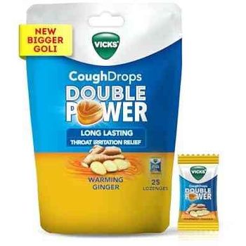 Vicks Cough Drops Warming Ginger Flavor 25pcs