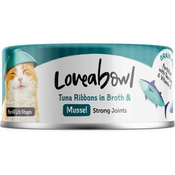 Loveabowl Cat Canned Food Tuna Ribbons With Mussel In Broth 70g