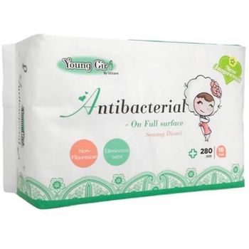 Young Girl Antibacterial Washable Pads Day 16 Pads 280mm