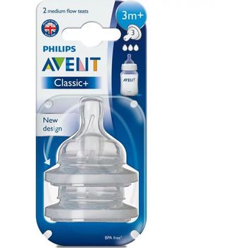 Philips Avent Babys Classic Silicone Teat 2 Pack