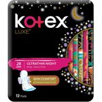 Kotex Ultrathin Overnight Pads with Wings 28cm 8s