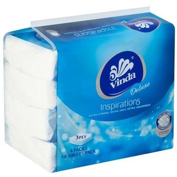 Vinda Deluxe 3-Ply Tissue (4 Packs, 50 Sheets per Pack)