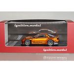 Ignition Model Rocket Bunny RX-7 FD3S Orange Metallic Diecast Car 1/64