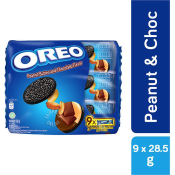 Oreo Biscuits Peanut Butter Chocolate 9 x 28.5g