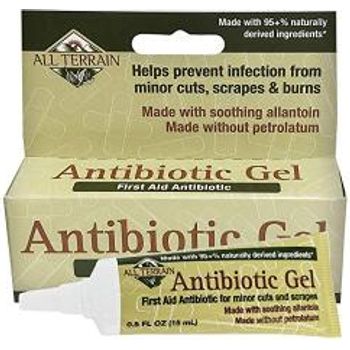 All Terrain Antibiotic Gel Natural First Aid Gel With Bacitracin And Allantoin 15ml