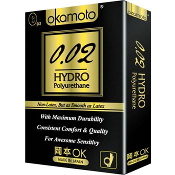 Okamoto 002 Hydro Polyurethane 3pcs