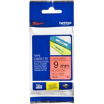 Brother Laminated Label Tape Black On Red 9mm TZe-421