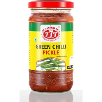 777 Brand Green Chilli Pickle 300g