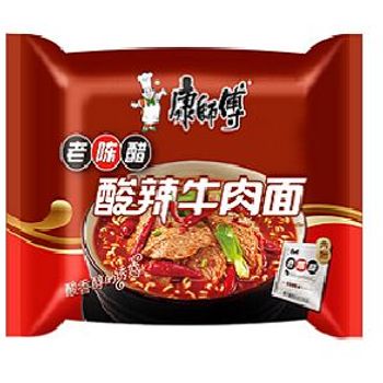 康师傅袋装酸辣牛肉味 | Master Kong Noodle Soup Beef Sour & Spicy 108g