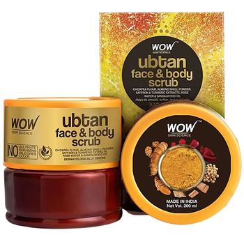Wow Skin Science Ubtan Face And Body Scrub 200ml