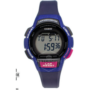 Casio Ws-1000h-2a Lap Memory Digital Mens Boys Watch Ws-1000 100m Wr Original Black