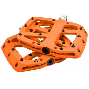 E*Thirteen Base Flat MTB Pedals Composite Orange