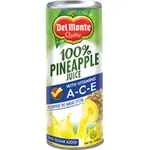 Del Monte Unsweetened Pineapple Juice With Vitamins Ace 240ml