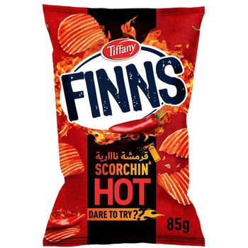 Tiffany Finns Potato Chips Scorchin Hot 85g