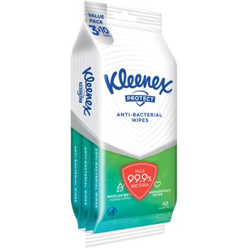 Kleenex Hand Sanitising Moist Wipes 3pcs x 10pcs
