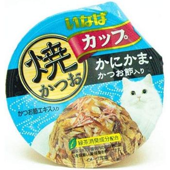 Ciao Cat Food Tsurun Cup Tuna Crab Stick & Bonito 80g