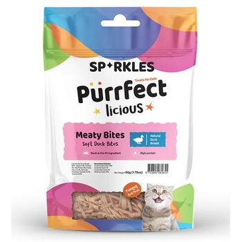 Sparkles Cat Purrfectlicious Meaty Bites Soft Duck Bites 50g