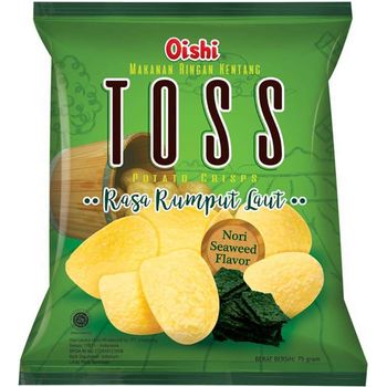Oishi Toss Potato Crisps Nori Seaweed 75g