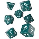 Q Workshop Qwocle1a Classic Rpg Dice Set Stormy White 7 Multi-coloured