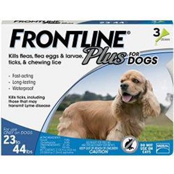Heartgard Plus Frontline Plus Flea And Tick Treatment For Dogs medium Dog 23-44 Pounds 3 Doses