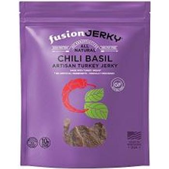 Fusion Jerky Chili Basil Turkey Artisan Jerky 78g Snack Pack