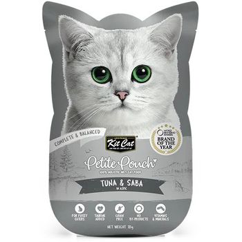 Kit Cat Petite Pouch Complete And Balanced Tuna And Saba in Aspic 70g