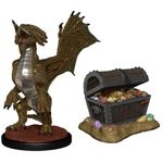 Wizkids Bronze Dragon Wyrmling & Pile of Sea Found Treasure