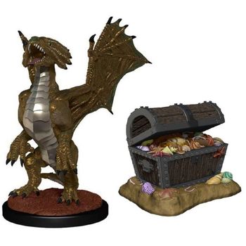 Wizkids Bronze Dragon Wyrmling & Pile of Sea Found Treasure