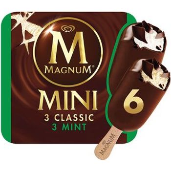 Magnum Mini Classic And Mint Ice Cream 6pcs 55ml