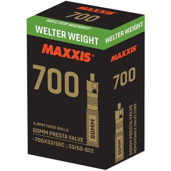 Maxxis Tube Welterweight 700 x 33 50C 60mm Presta Valve 0.8mm