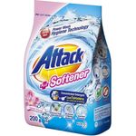 Attack Powder Detergent Plus Softener Sweet Floral 200g