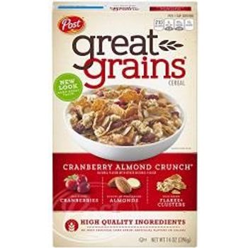Post Great Grains Cranberry Almond Crunch Whole Grain Cereal 14oz Box